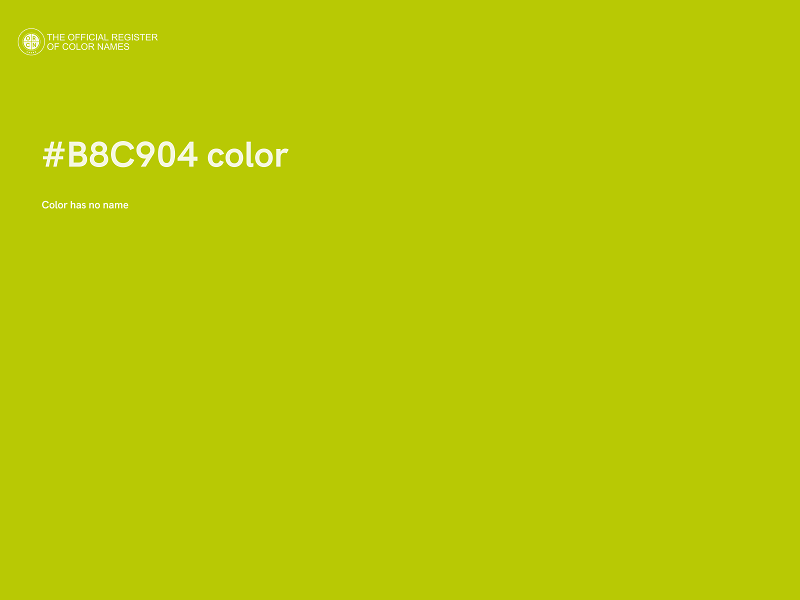 #B8C904 color image