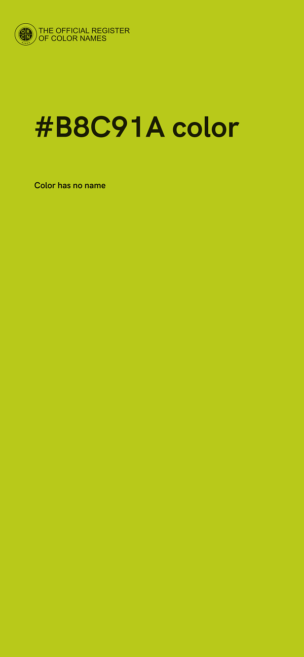 #B8C91A color image