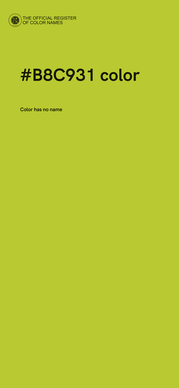 #B8C931 color image