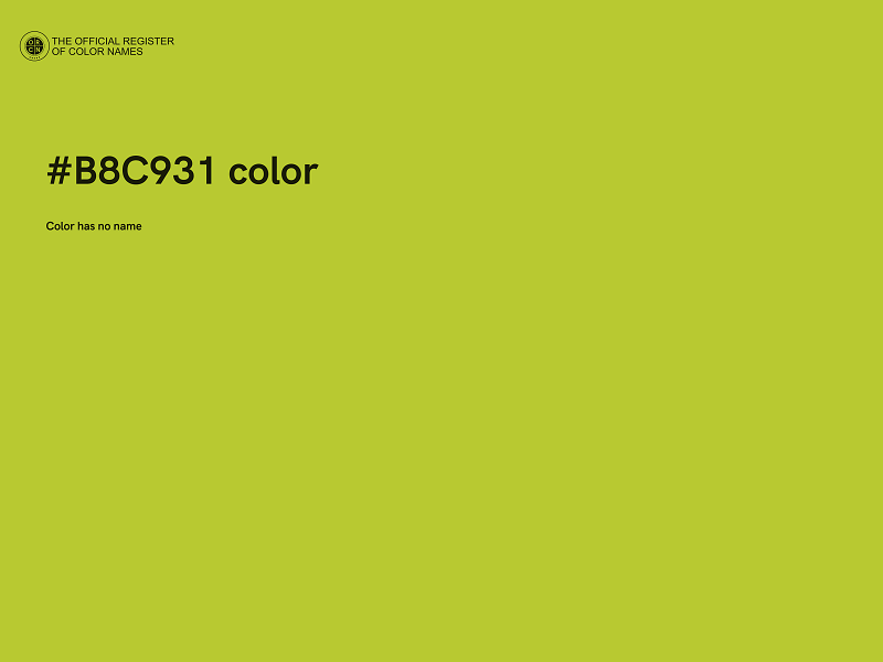 #B8C931 color image