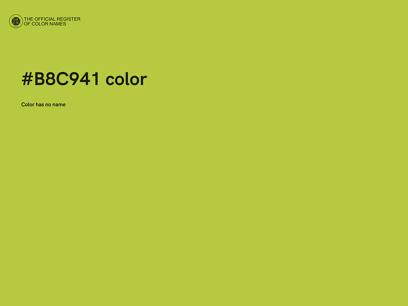 #B8C941 color image