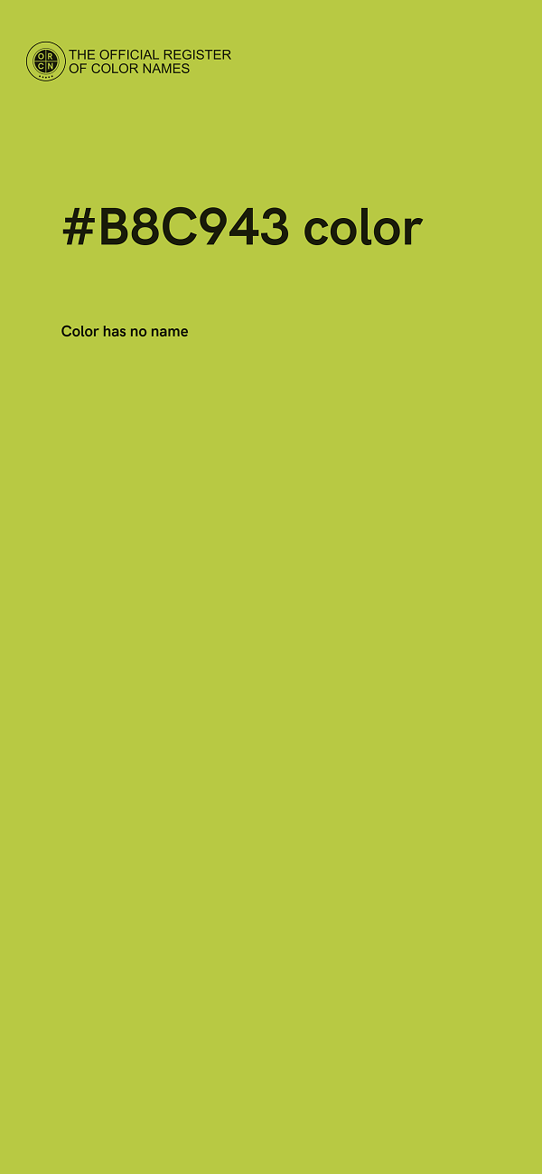 #B8C943 color image