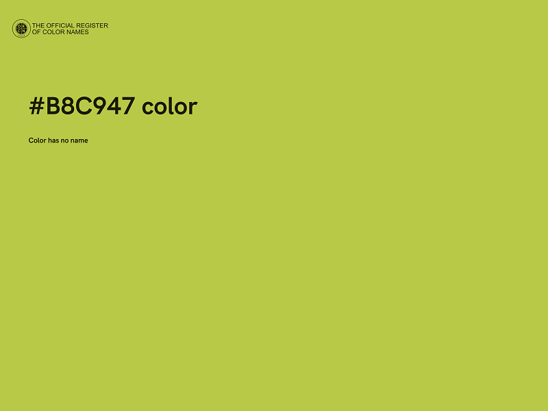 #B8C947 color image