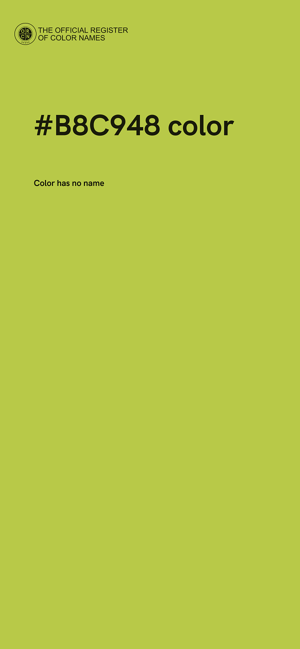 #B8C948 color image
