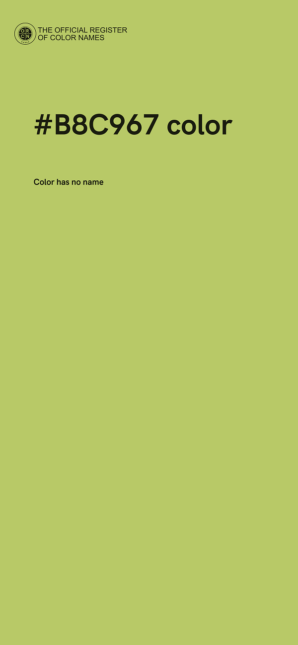 #B8C967 color image