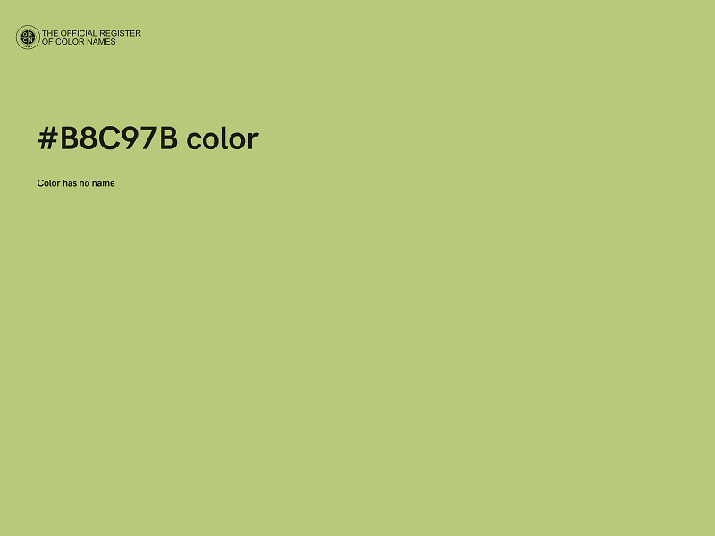 #B8C97B color image