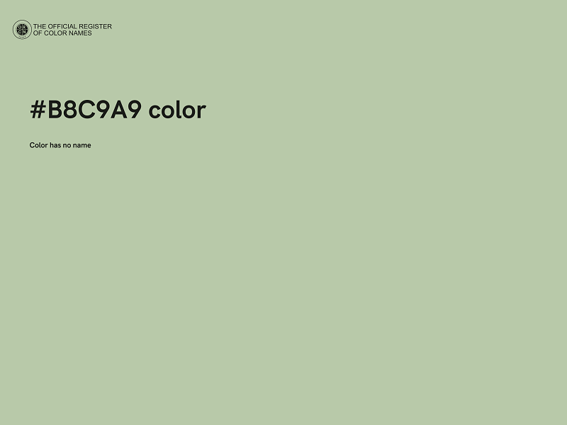 #B8C9A9 color image