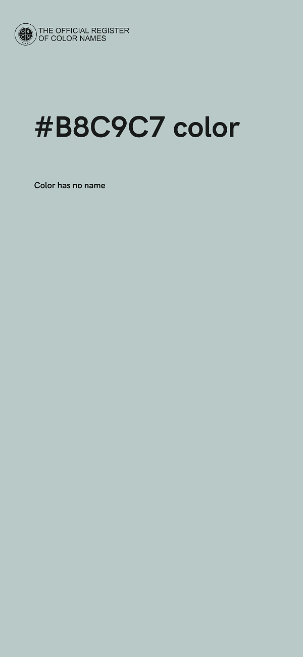 #B8C9C7 color image