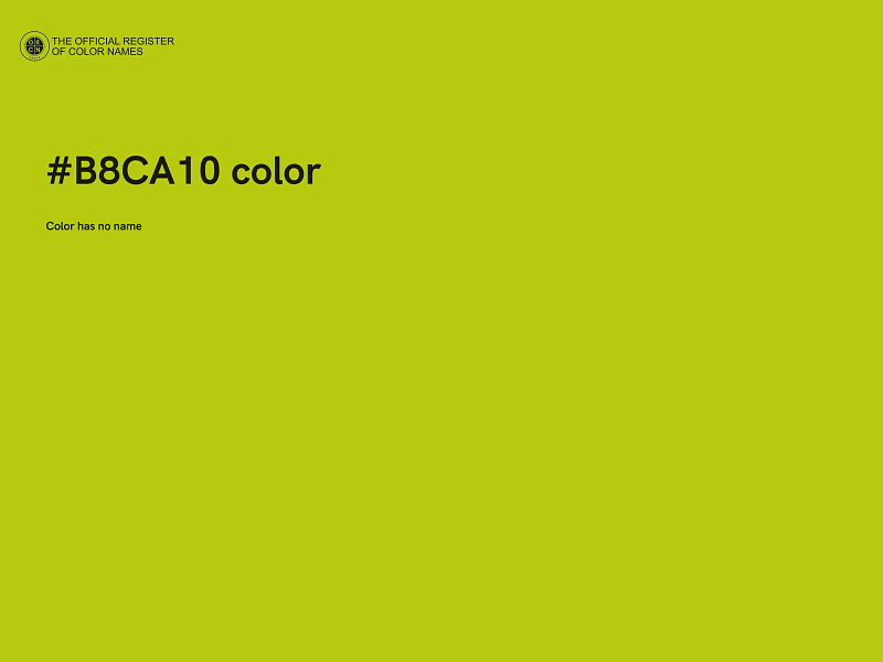 #B8CA10 color image