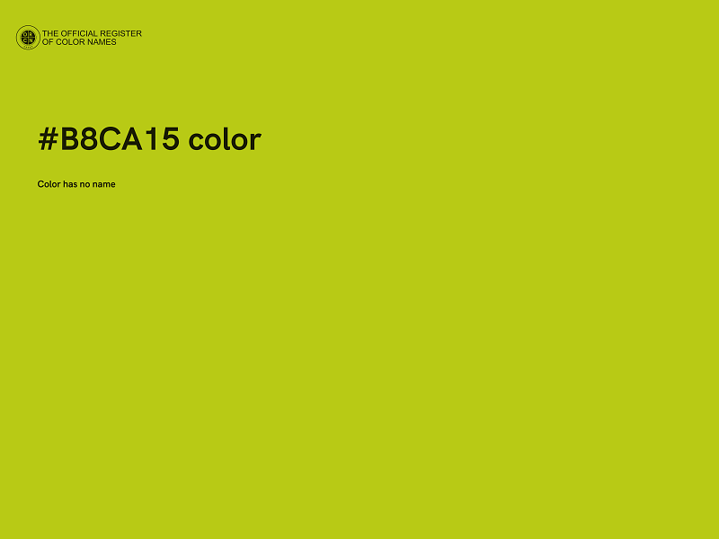 #B8CA15 color image