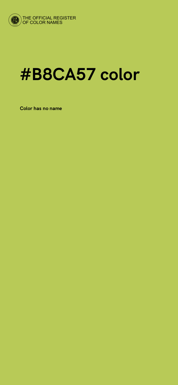 #B8CA57 color image