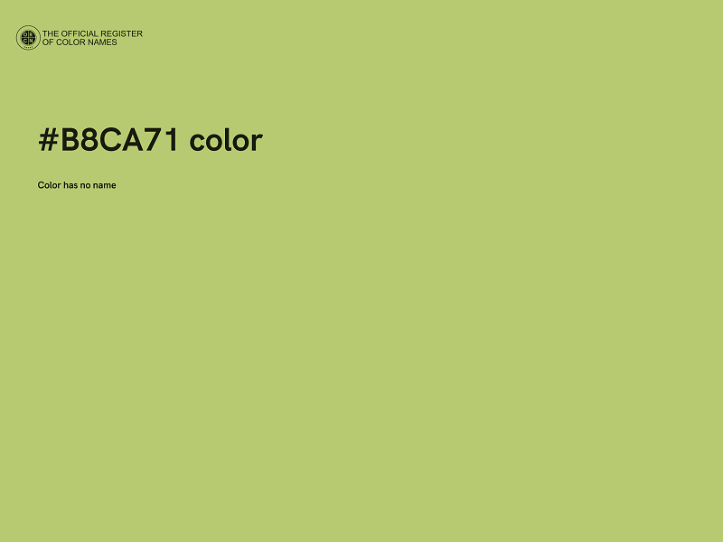 #B8CA71 color image