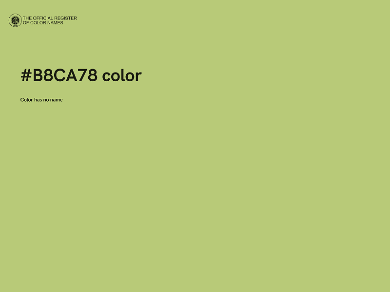 #B8CA78 color image