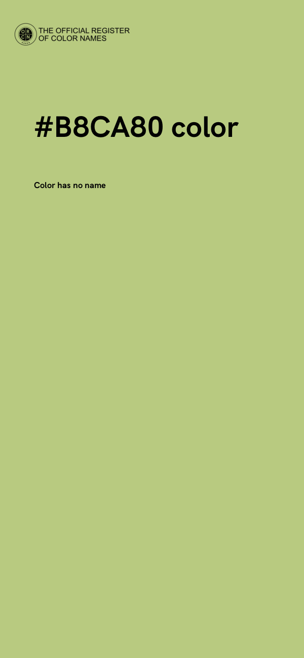 #B8CA80 color image