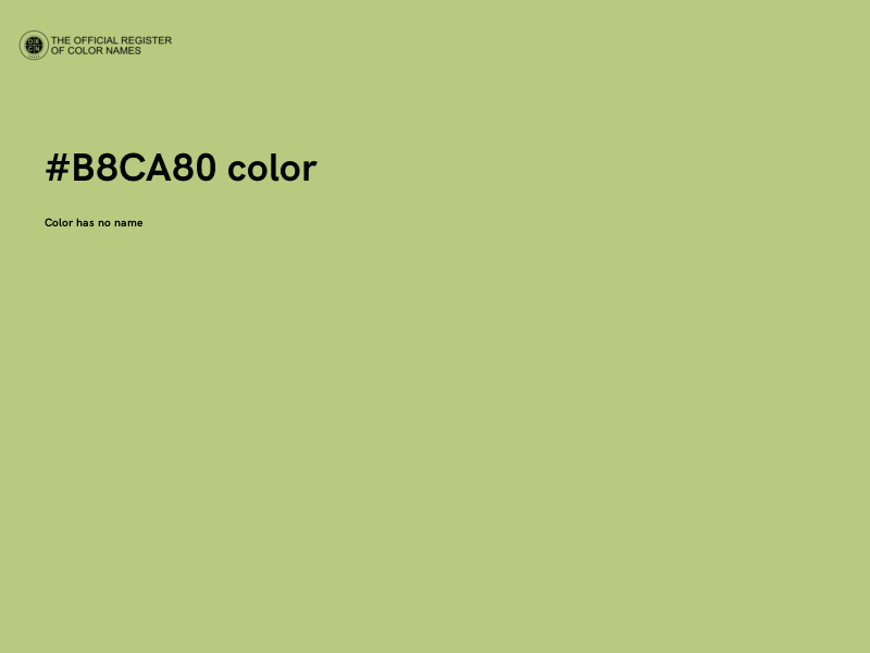 #B8CA80 color image