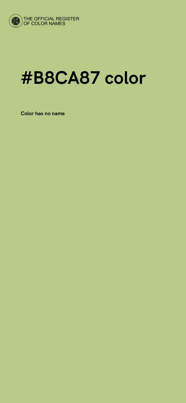 #B8CA87 color image