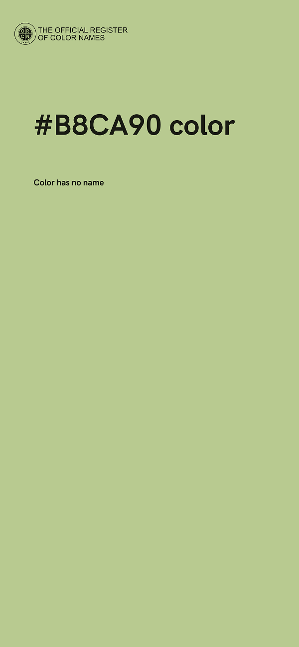 #B8CA90 color image