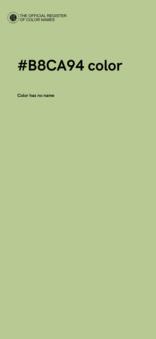 #B8CA94 color image