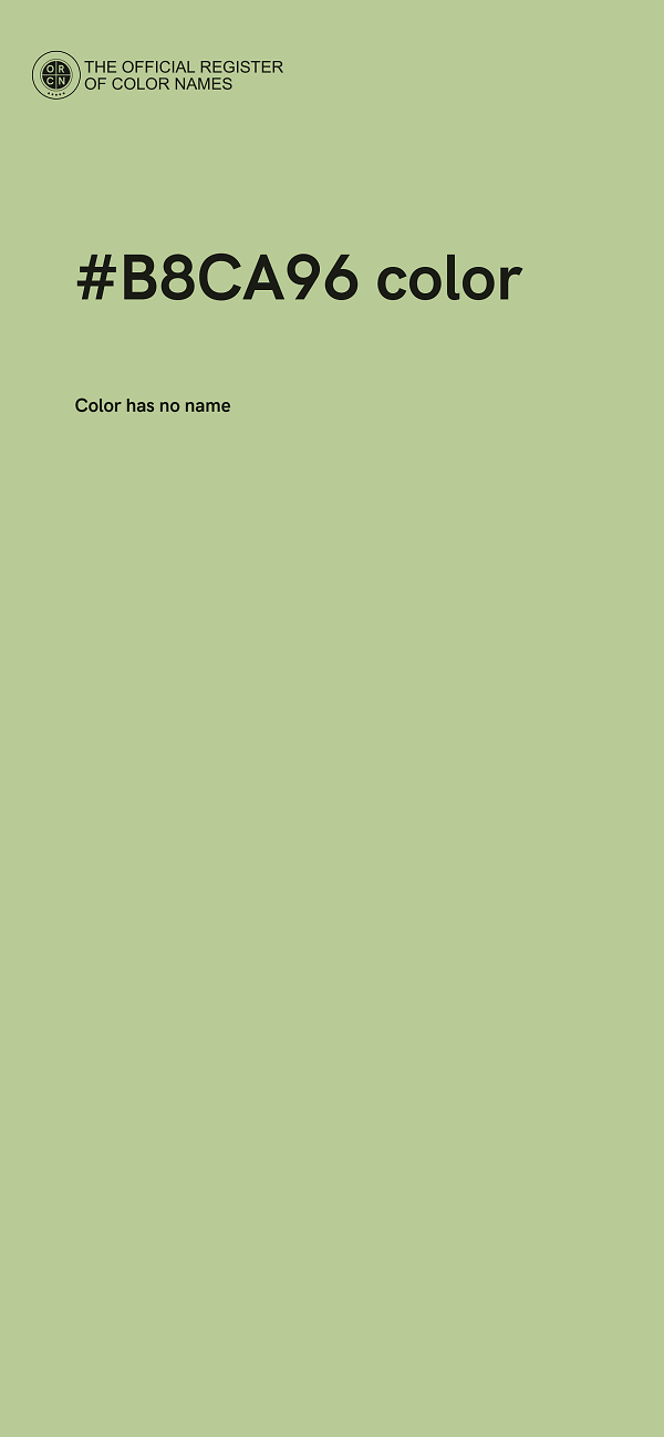 #B8CA96 color image