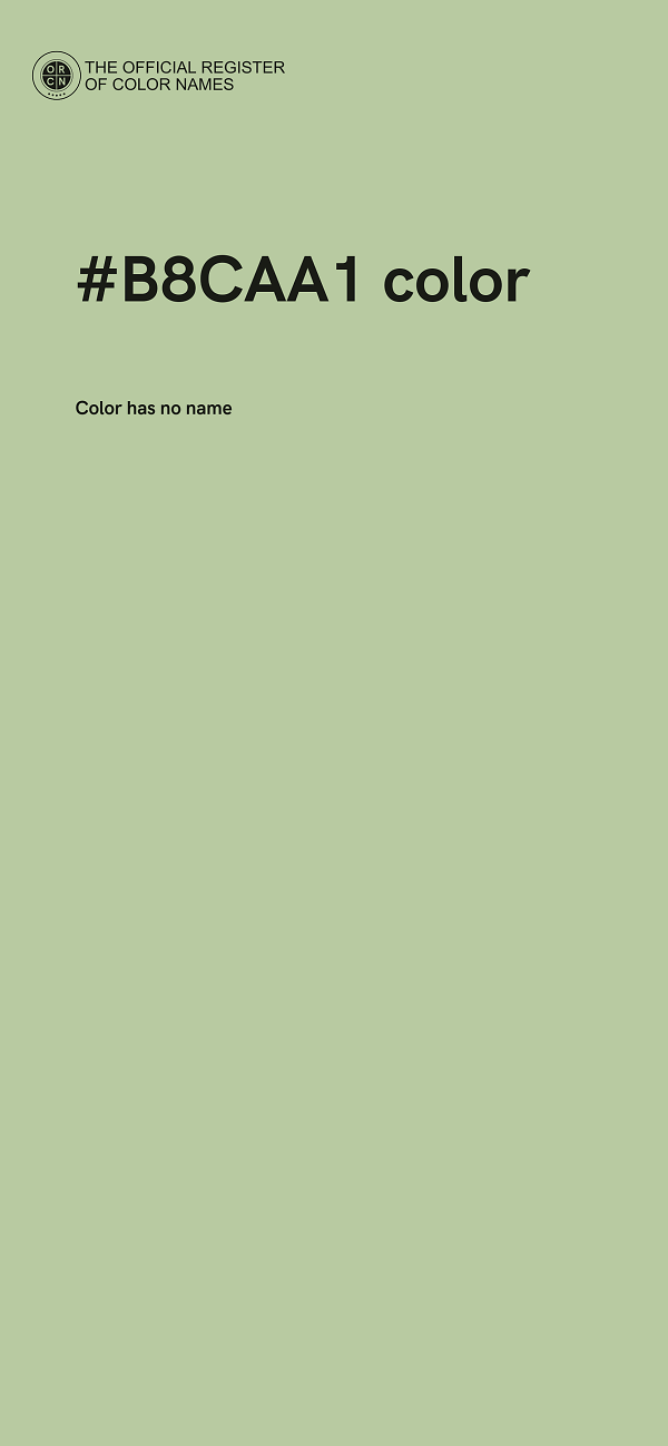 #B8CAA1 color image