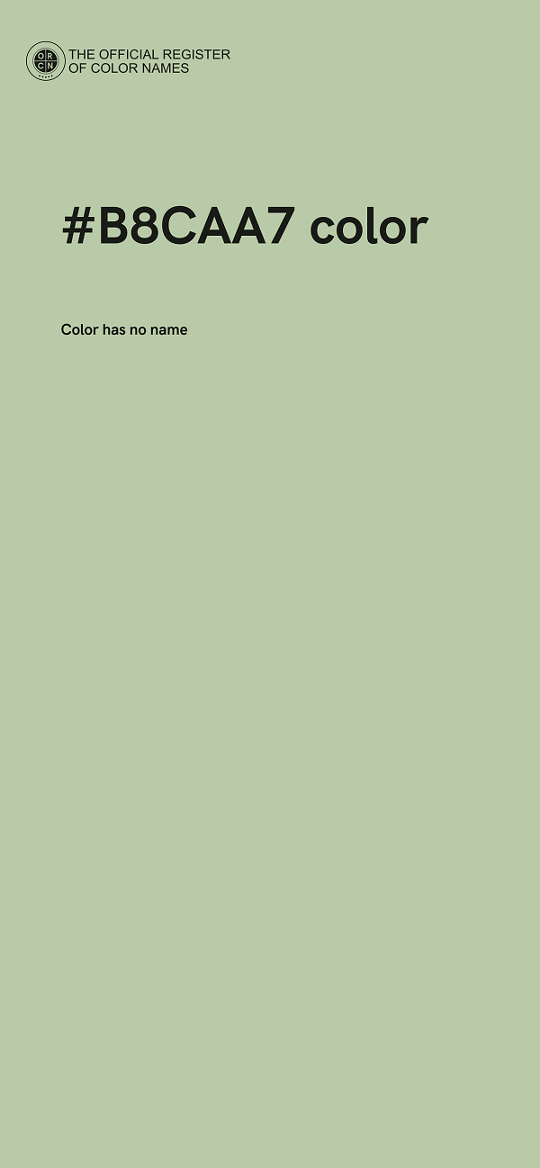 #B8CAA7 color image