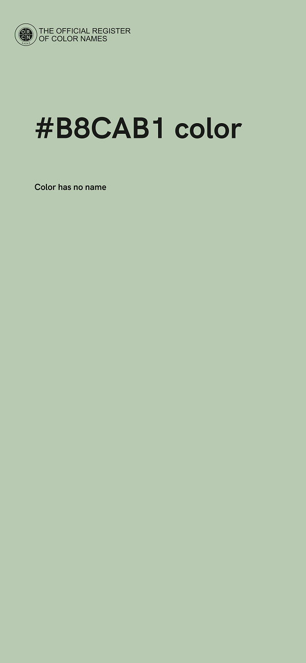 #B8CAB1 color image