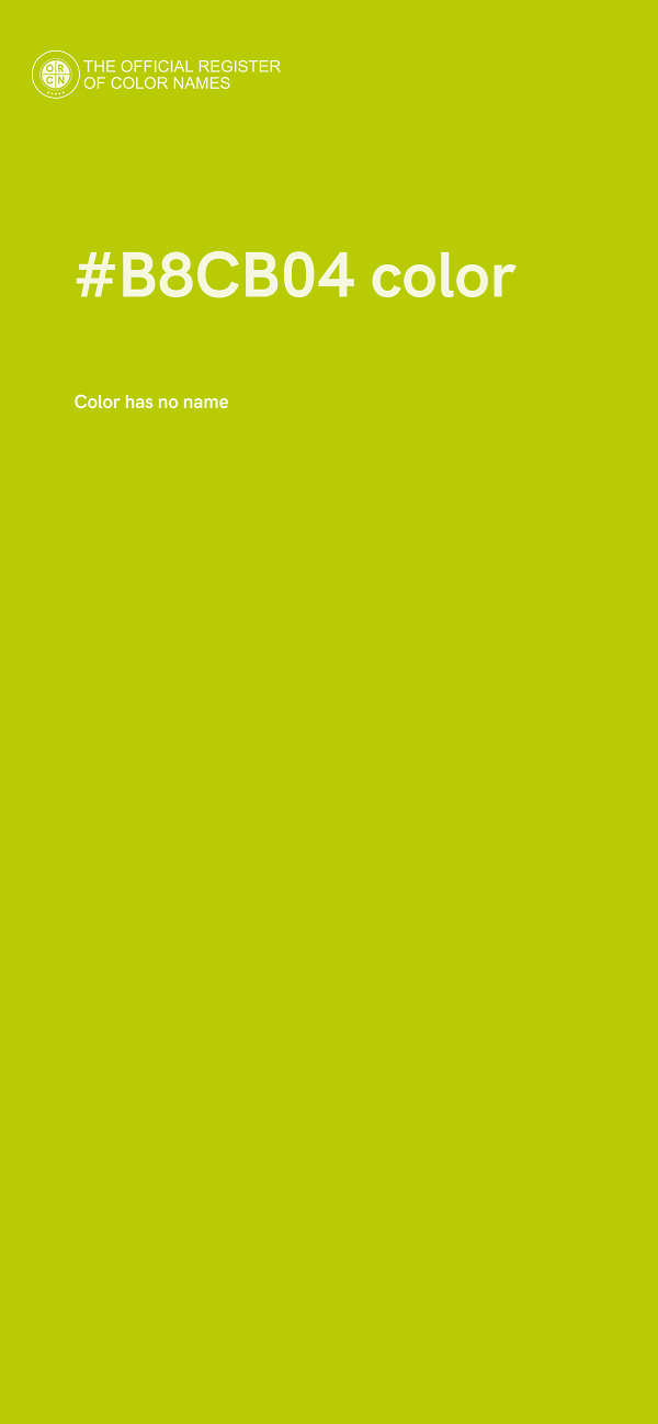#B8CB04 color image