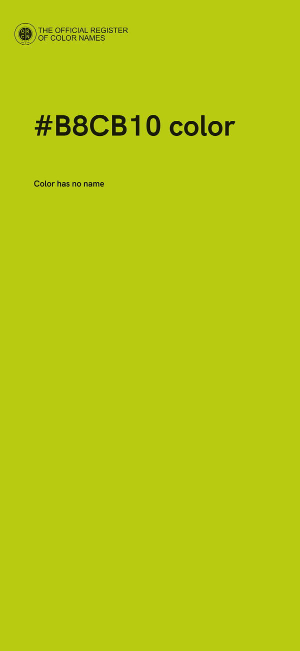 #B8CB10 color image