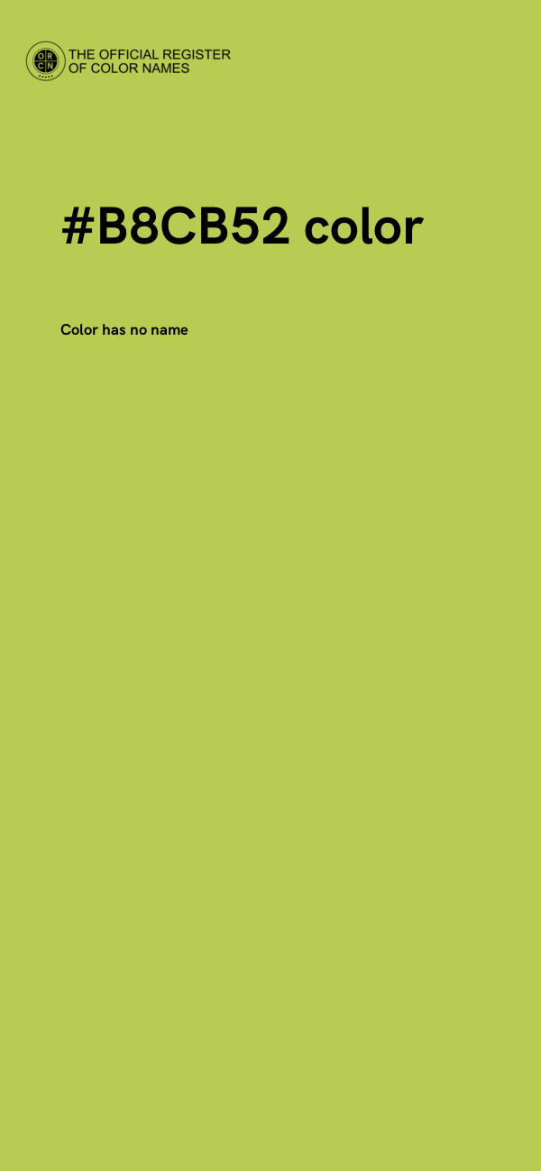 #B8CB52 color image