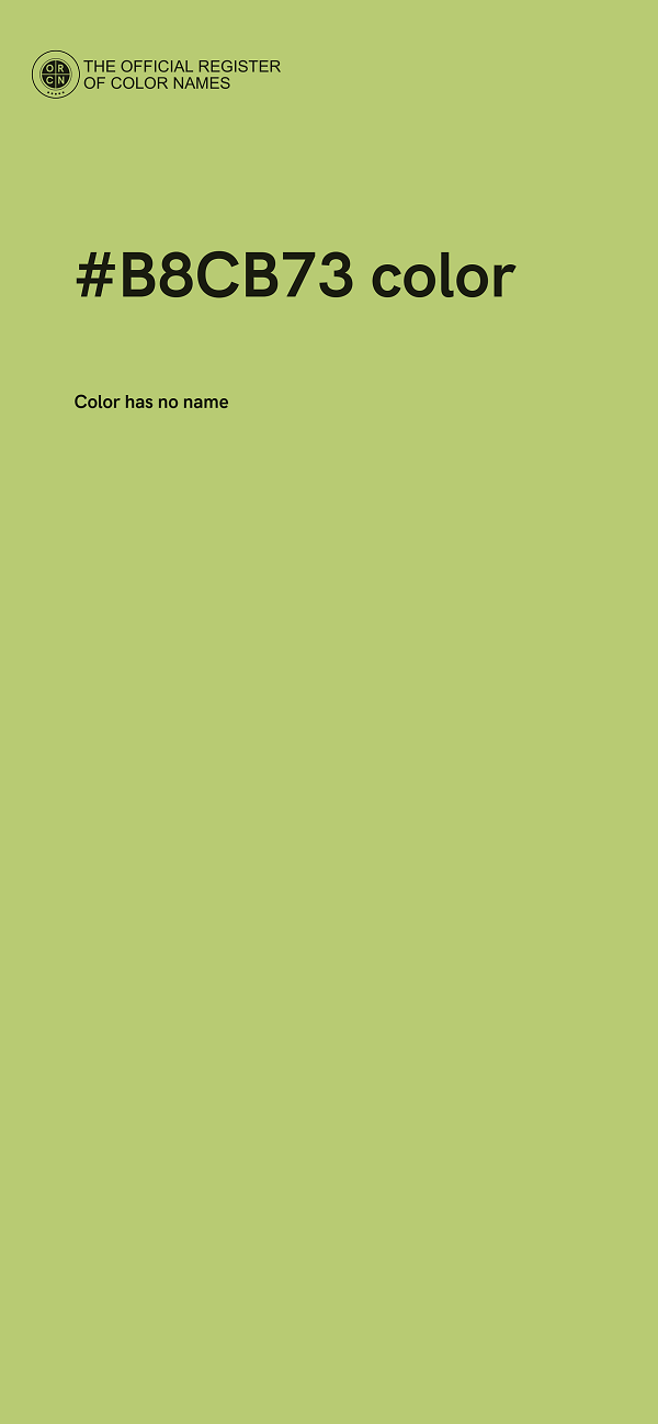 #B8CB73 color image