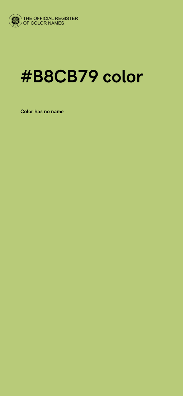 #B8CB79 color image