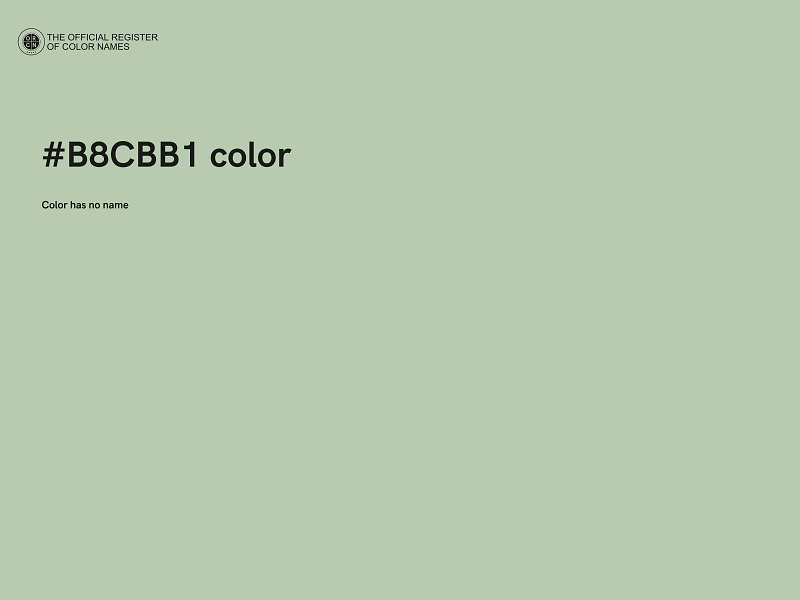 #B8CBB1 color image