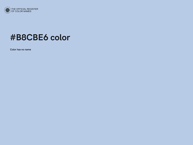 #B8CBE6 color image