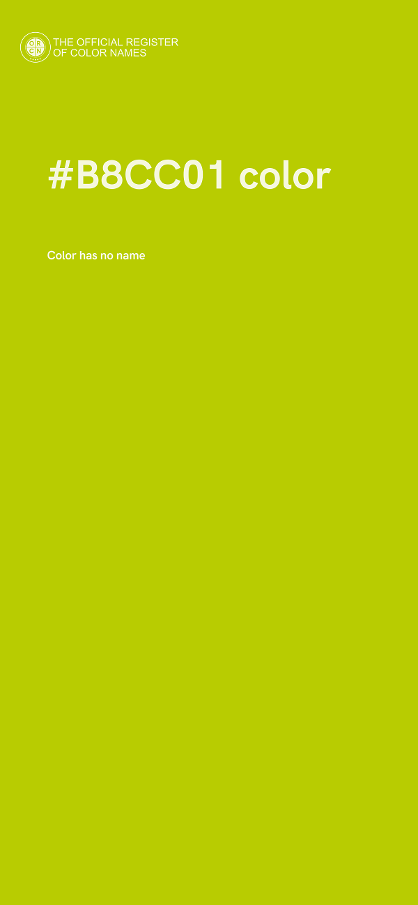 #B8CC01 color image