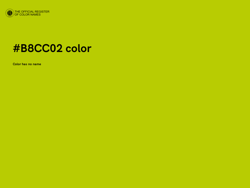 #B8CC02 color image