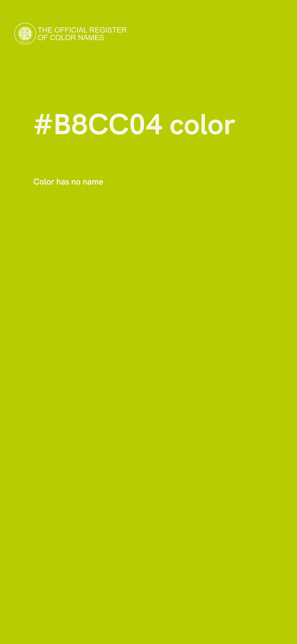 #B8CC04 color image