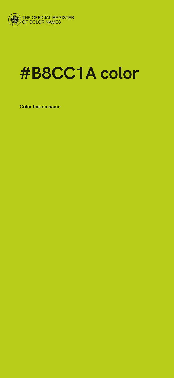 #B8CC1A color image