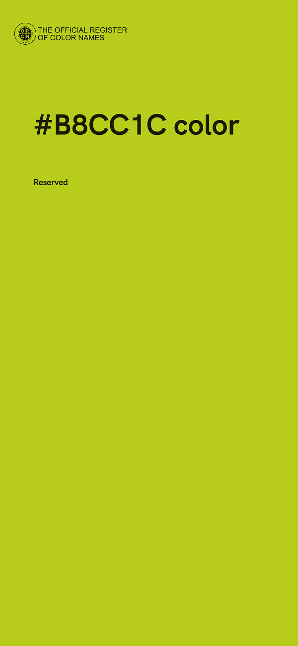 #B8CC1C color image