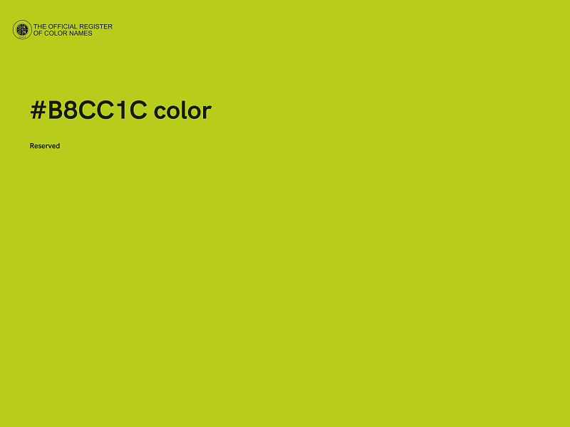 #B8CC1C color image