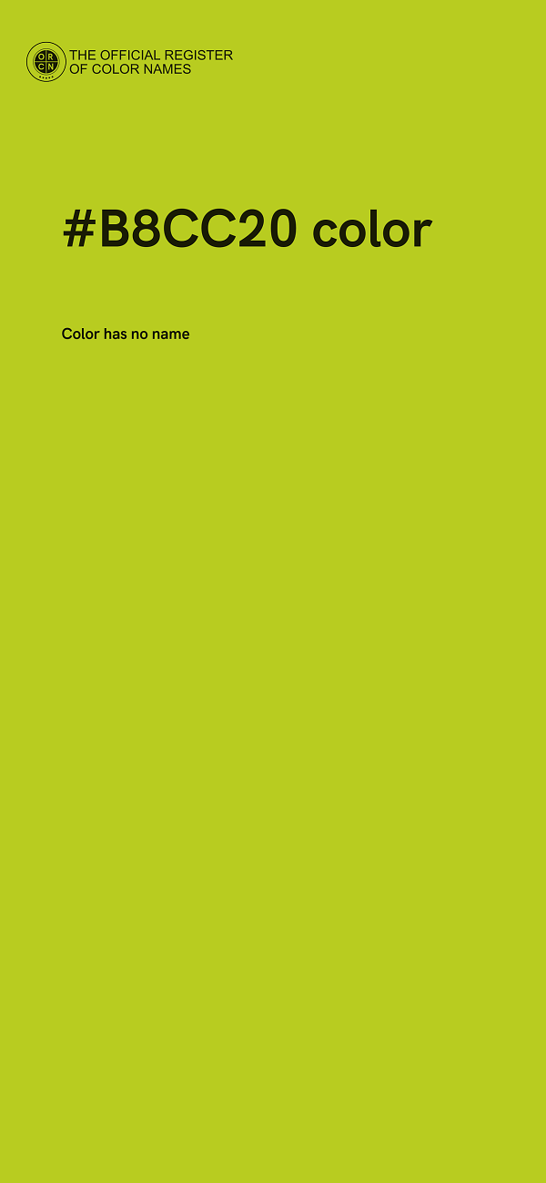 #B8CC20 color image