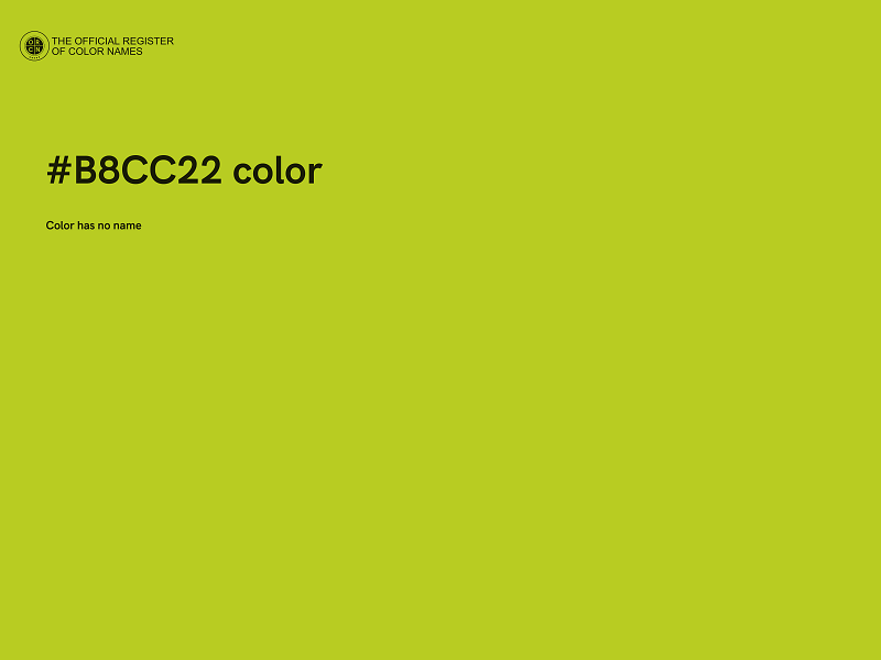 #B8CC22 color image