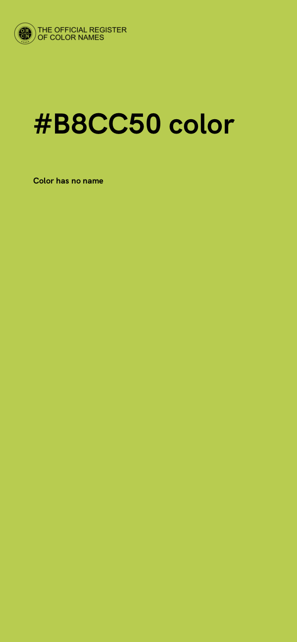 #B8CC50 color image