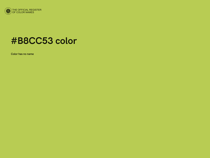 #B8CC53 color image