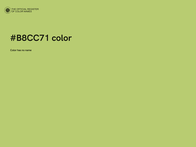 #B8CC71 color image