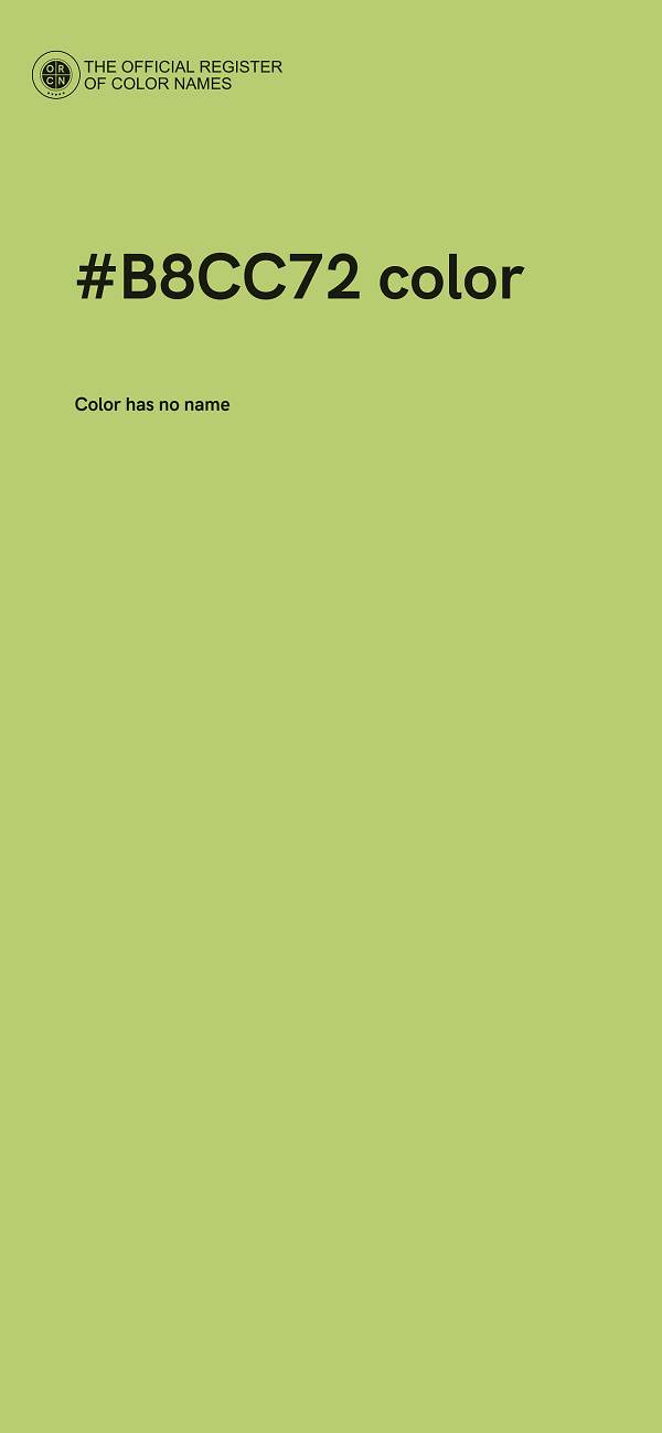 #B8CC72 color image