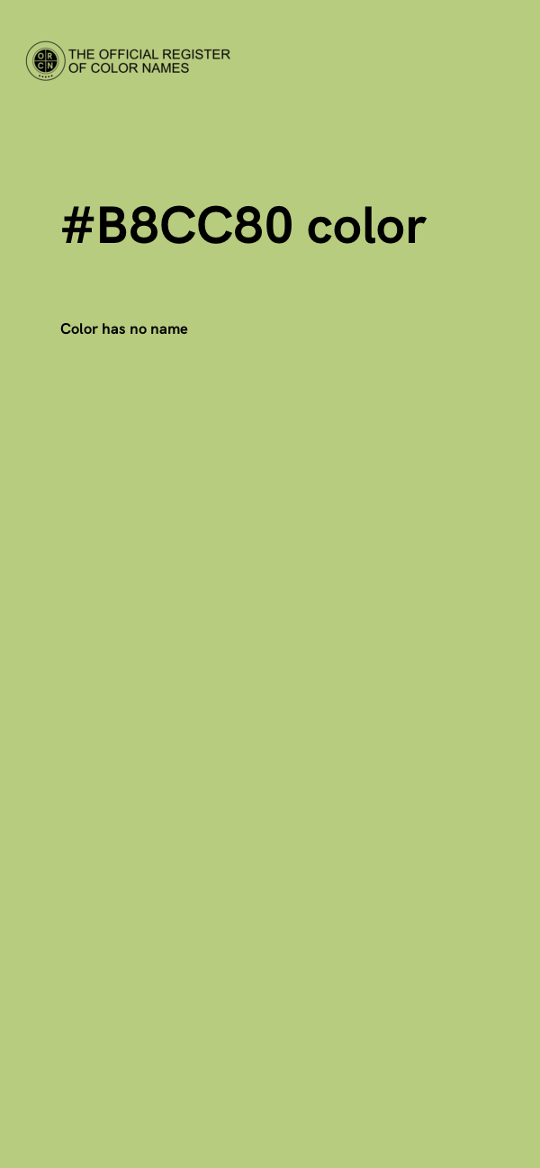 #B8CC80 color image