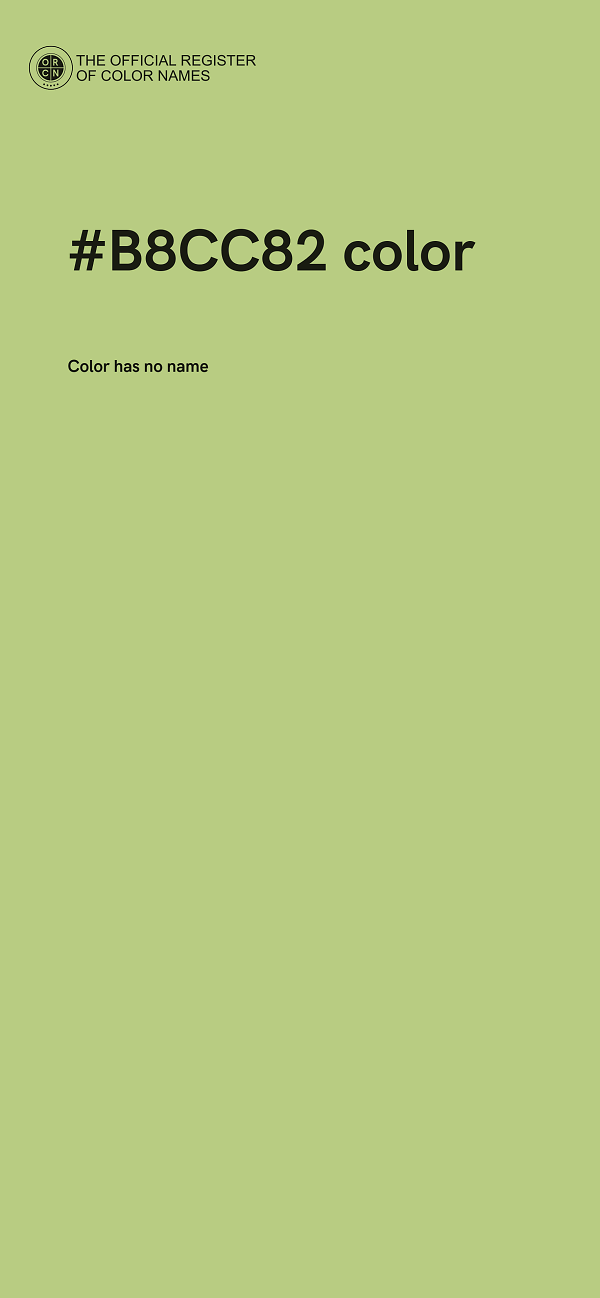 #B8CC82 color image