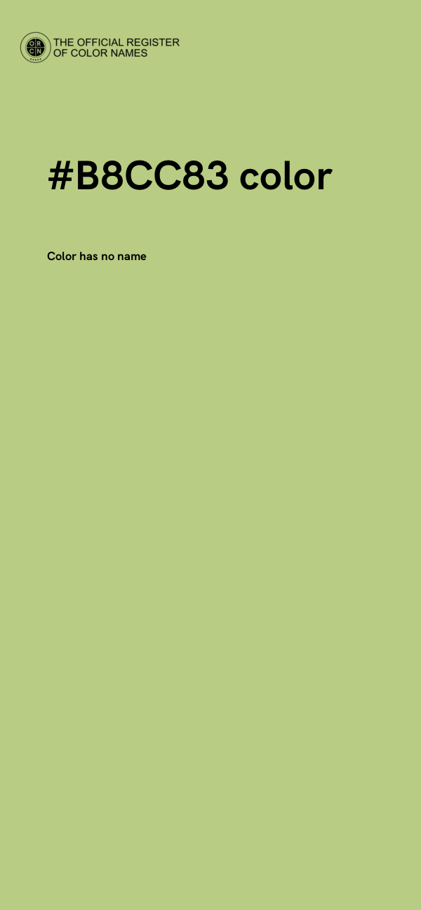 #B8CC83 color image