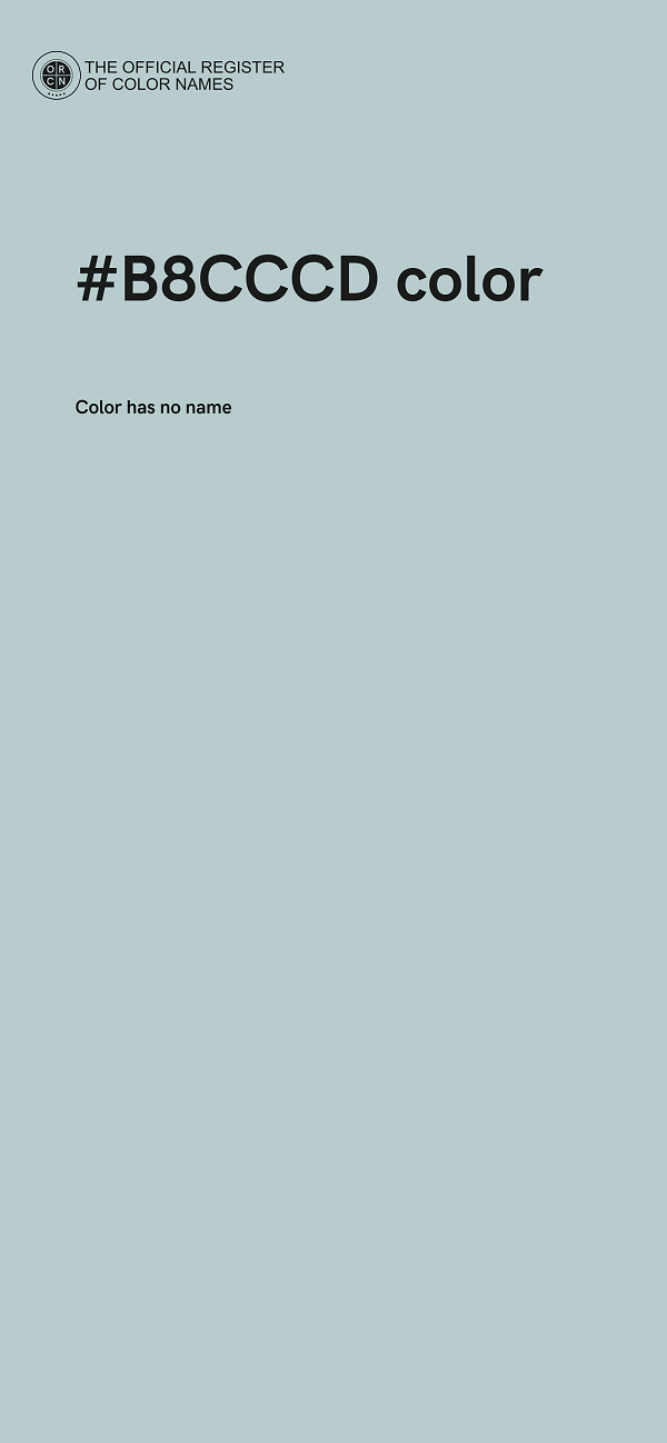 #B8CCCD color image