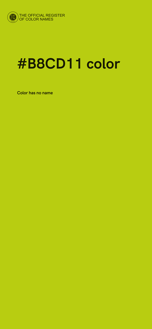 #B8CD11 color image